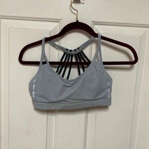 Forever 21 Light Gray Strappy Sports Bra